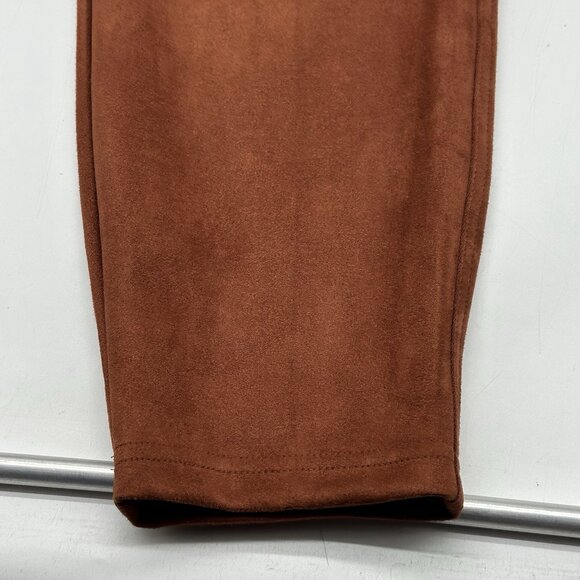 Wonderly Plus Size 1X Dark Russet Faux Sueded Scuba Casual Pull-On Pants NWT - Picture 2 of 10